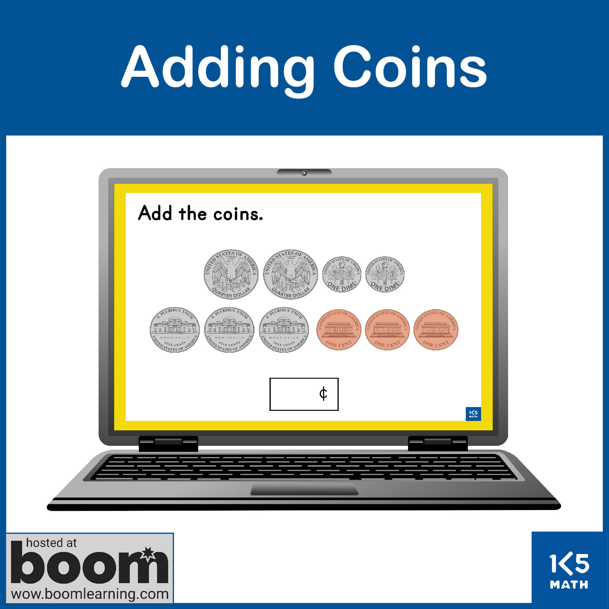 Boom Cards: Adding Coins
