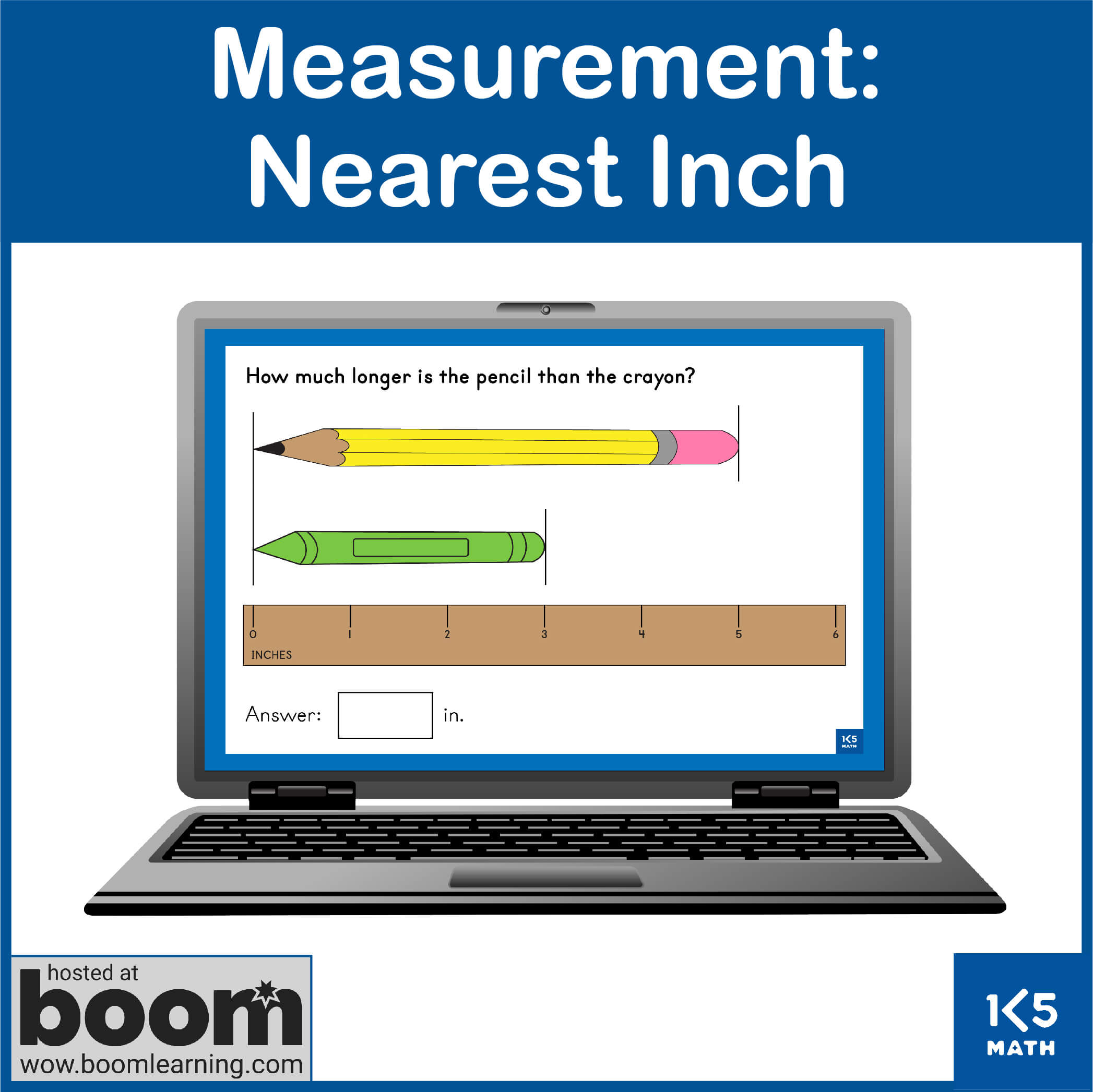 Boom Cards: Measuring to the Nearest Inch