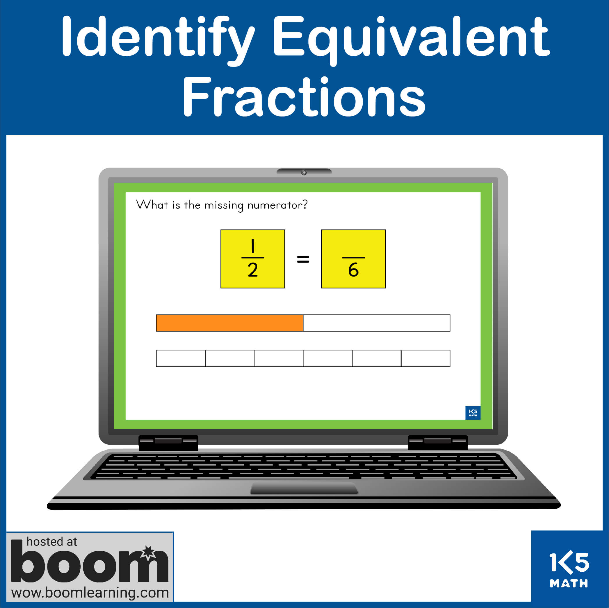 Identify Equivalent Fractions Boom Cards