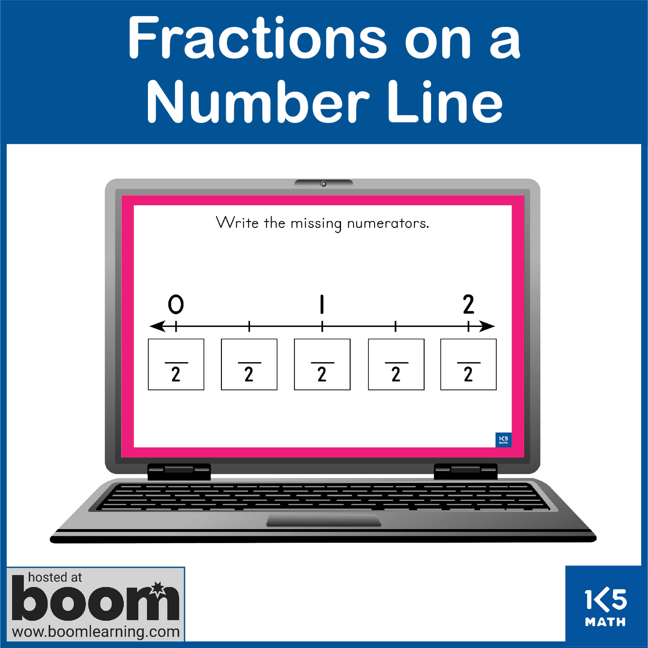 Fractions on a Number Line Boom Cards