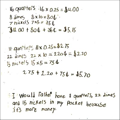 4th Grade Math Journal Task 121