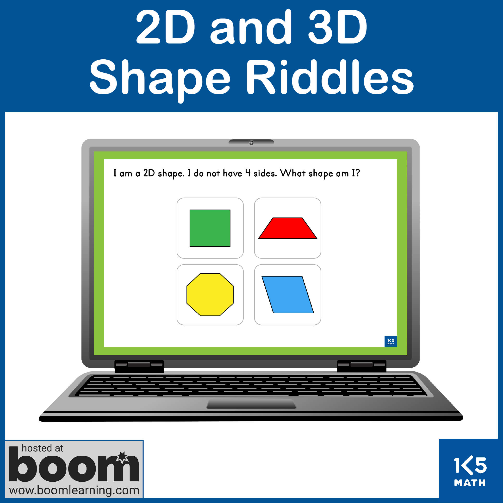 Boom Cards: 2D and 3D Shape Riddles