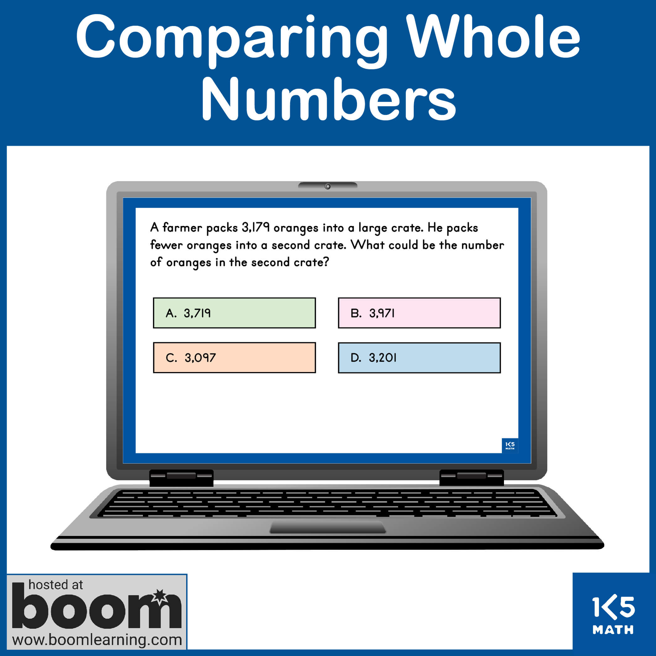 Boom Cards: Comparing Whole Numbers