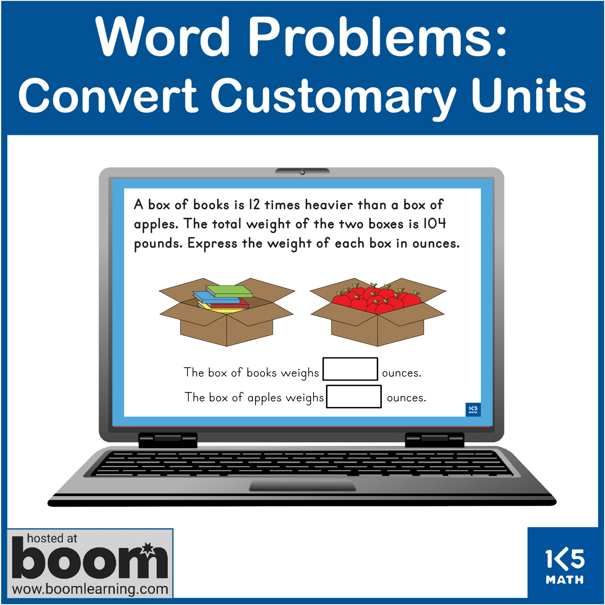 Boom Cards: Convert Customary Units Word Problems
