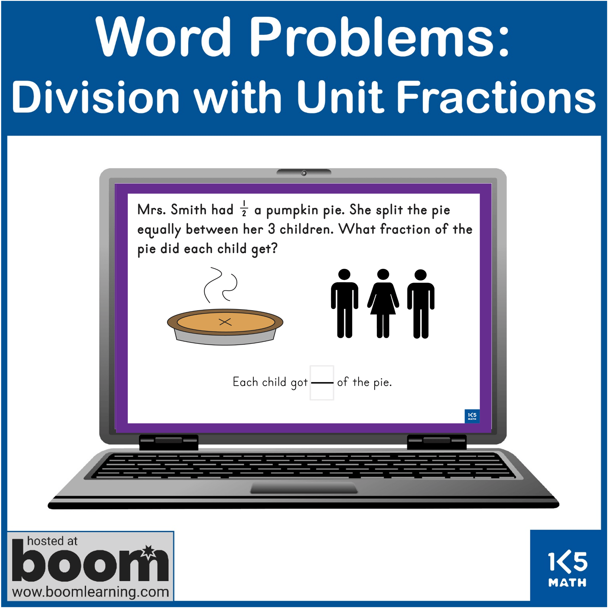 Boom Cards: Division with Unit Fractions