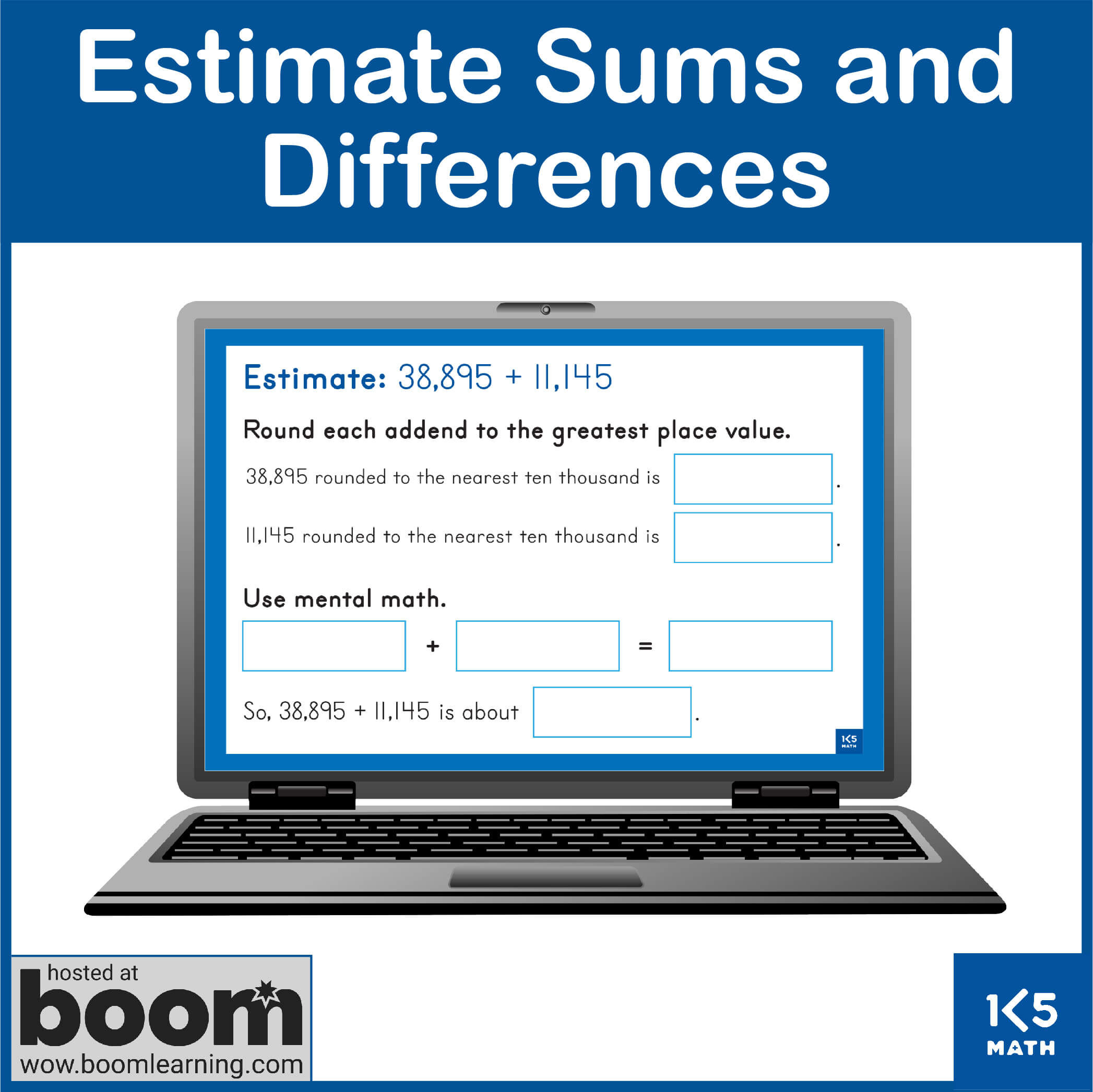 Boom Cards: Estimate Sums and Differences