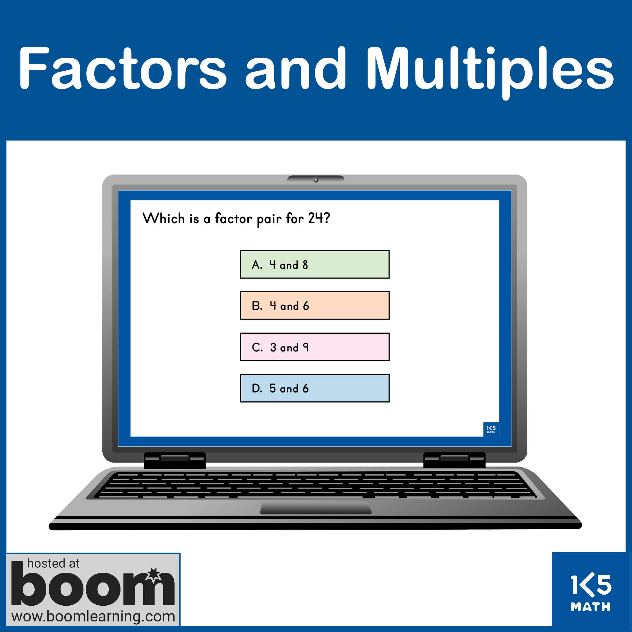 Boom Cards: Factors and Multiples