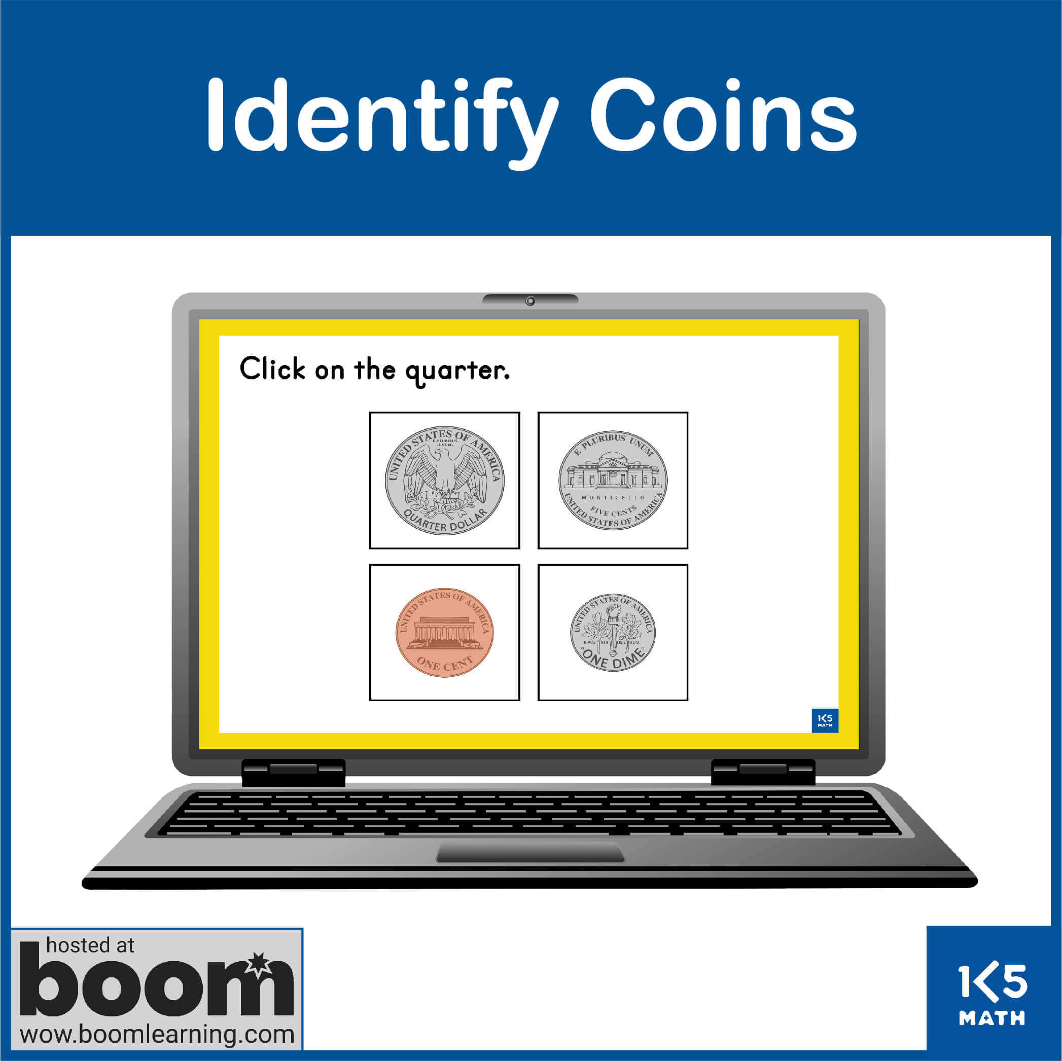 Boom Cards: Identify Coins
