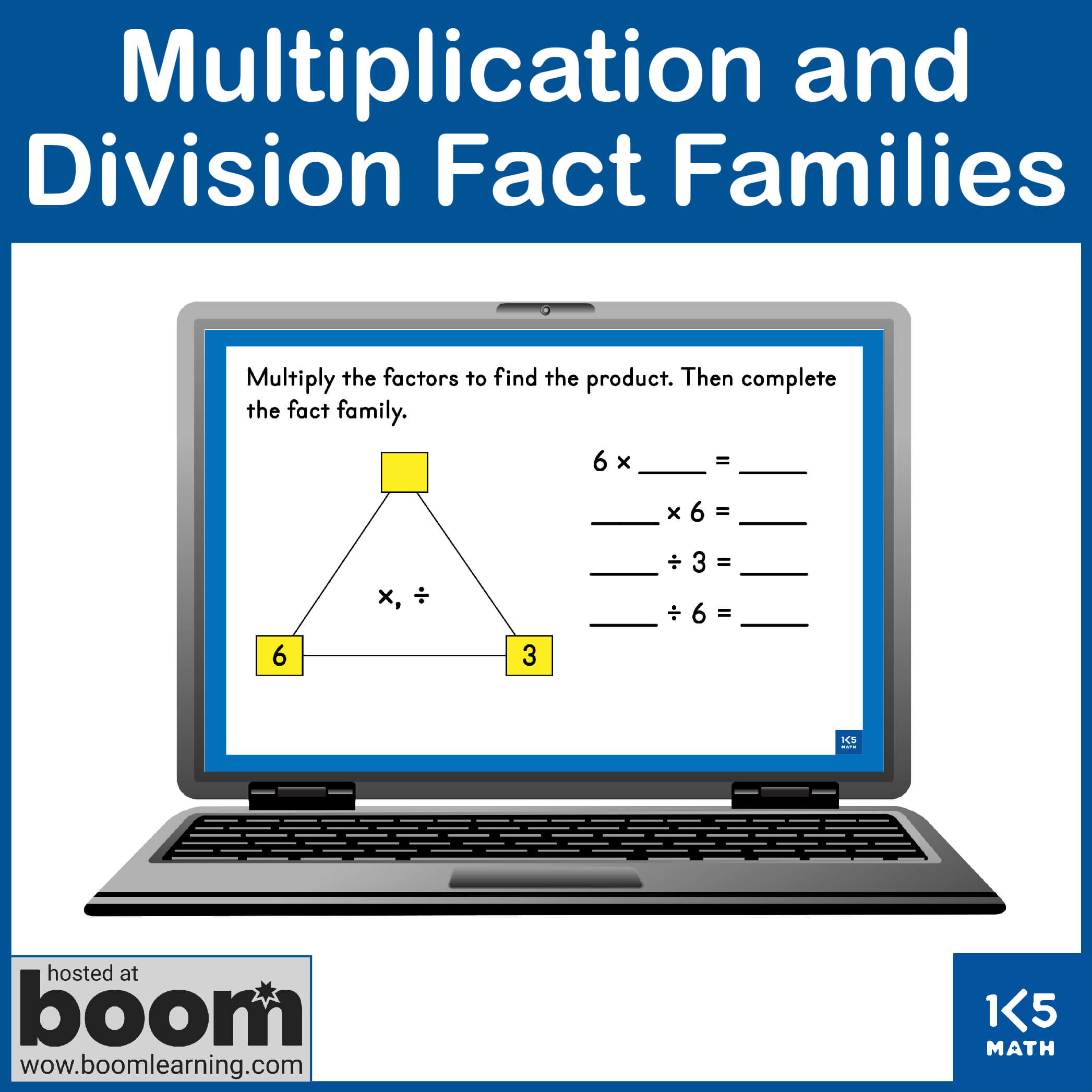 Boom Cards: Multiplication & Division Fact Families