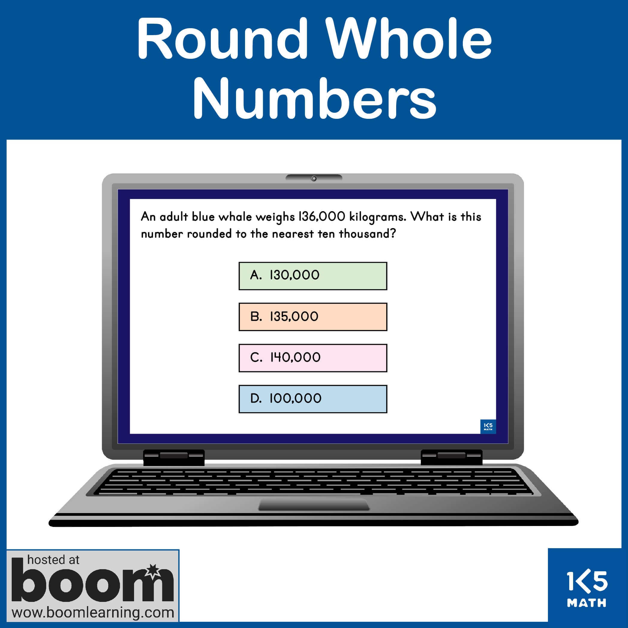 Boom Cards: Round Whole Numbers