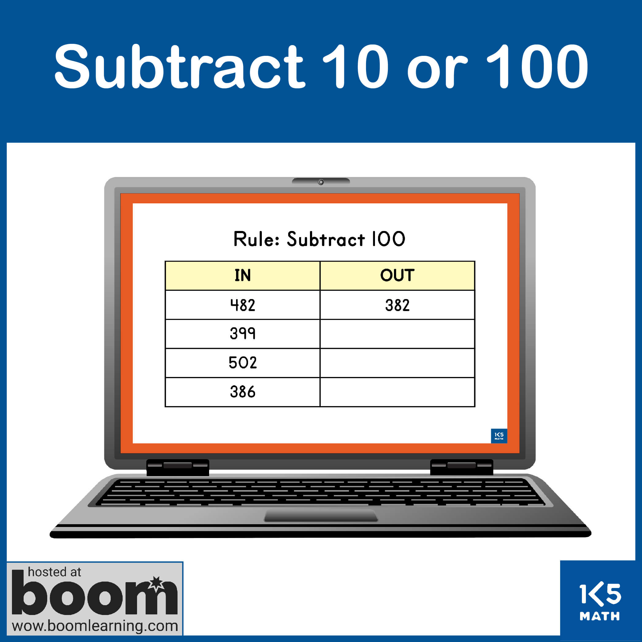 Boom Cards: Subtract 10 or 100