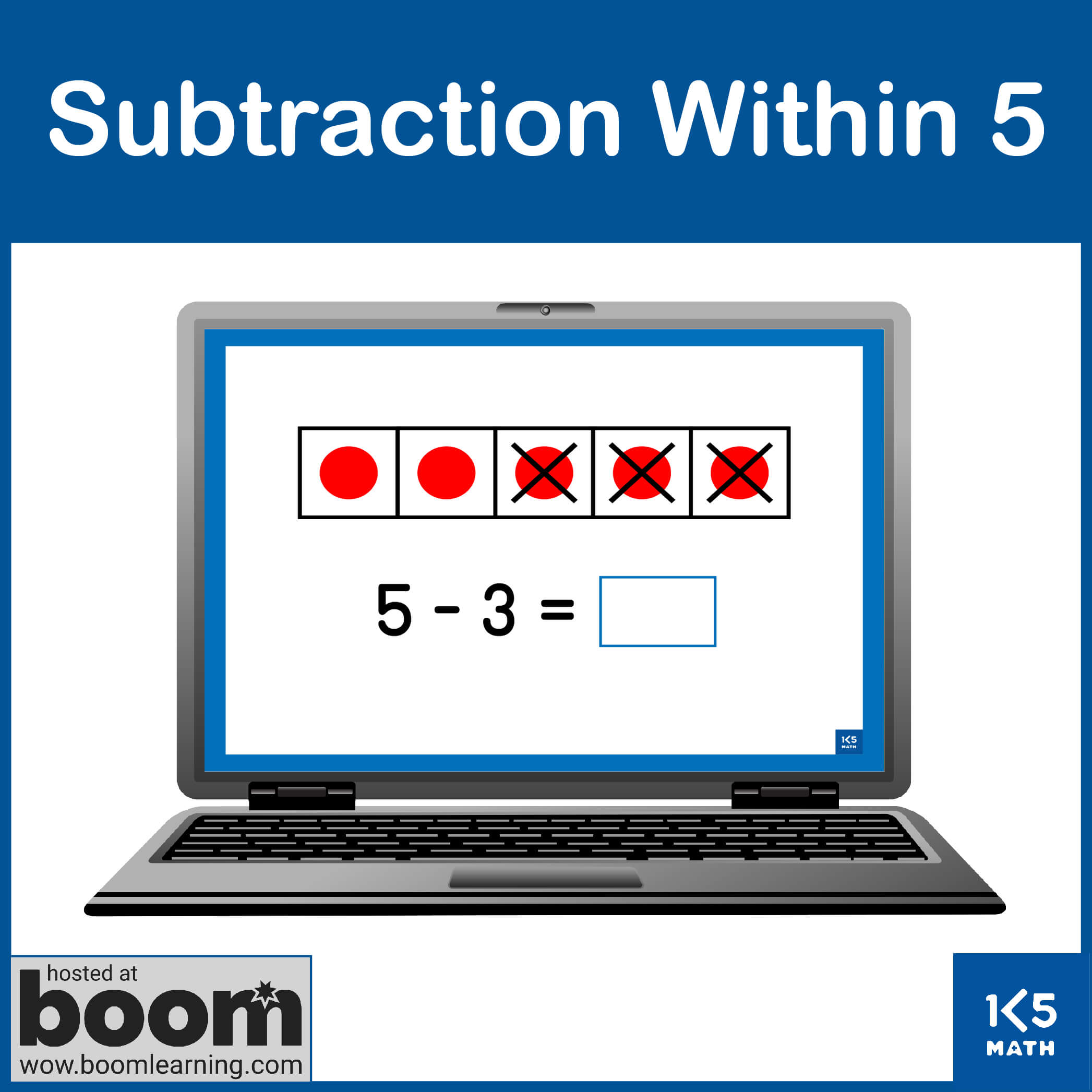 Subtraction within 5 Boom Cards