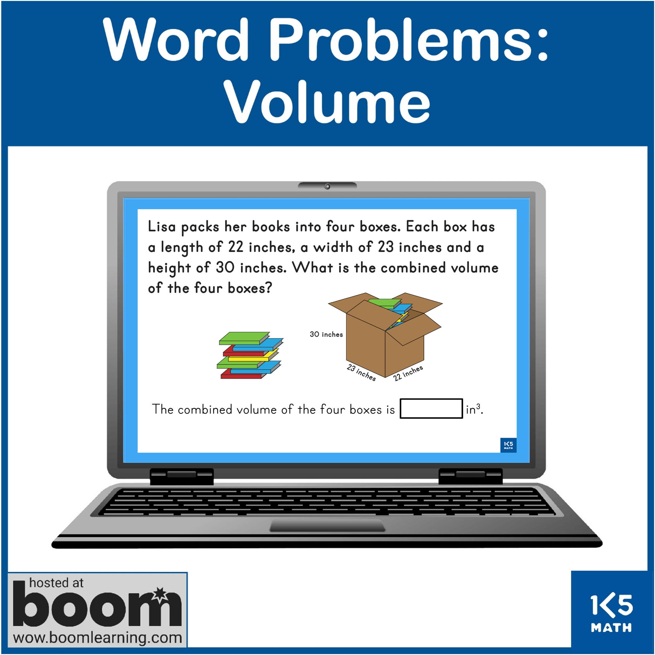 Boom Cards: Volume Word Problems
