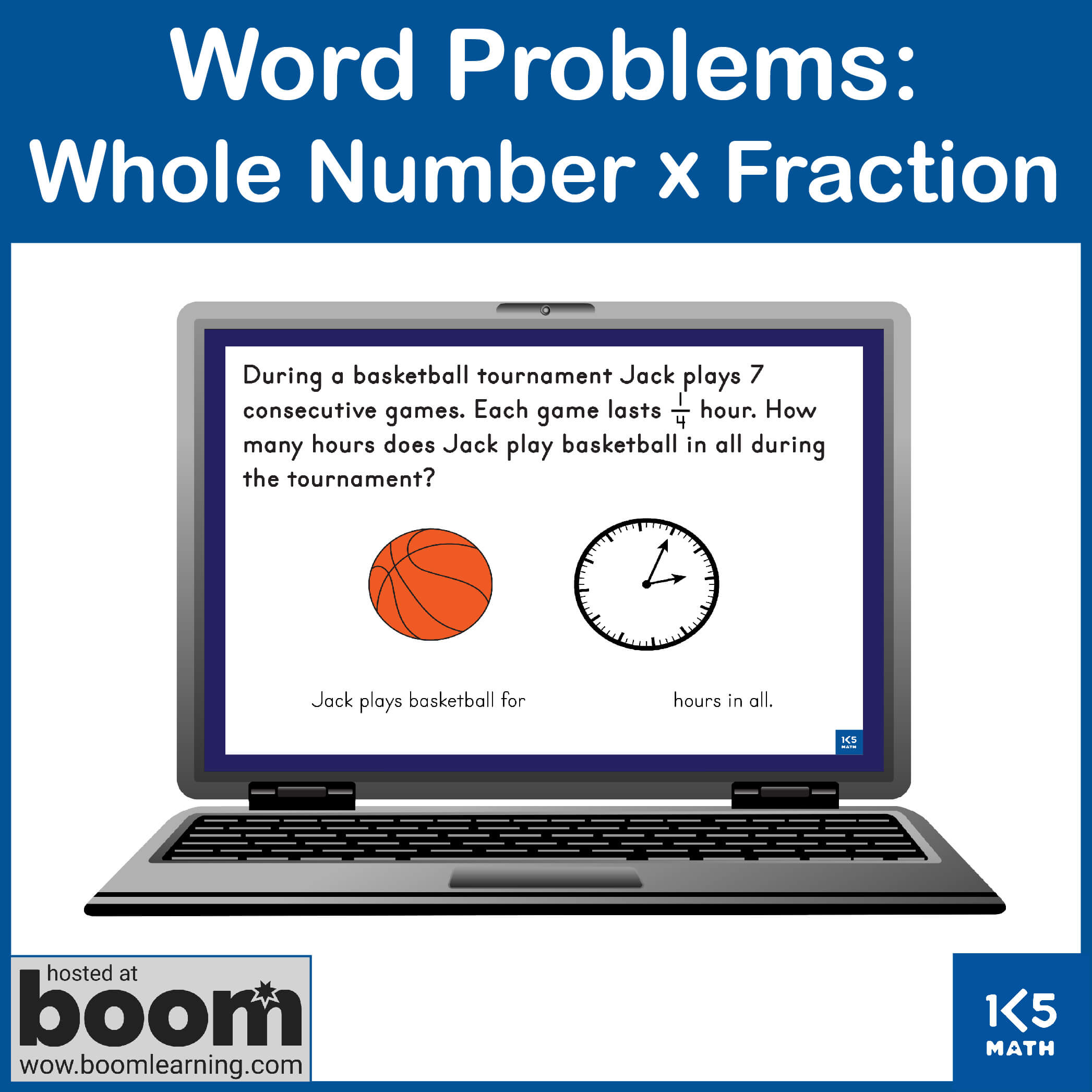 Boom Cards: Whole Number x Fraction