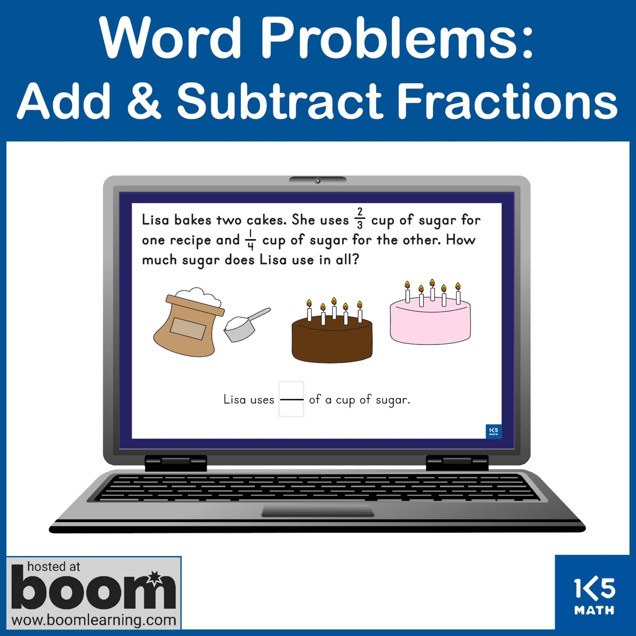 Boom Cards: Add & Subtract Fractions