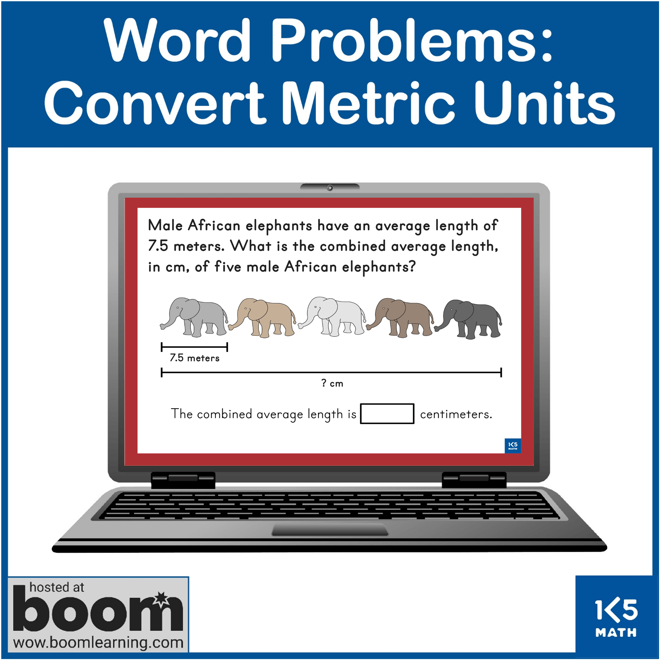 Boom Cards: Convert Metric Units Word Problems