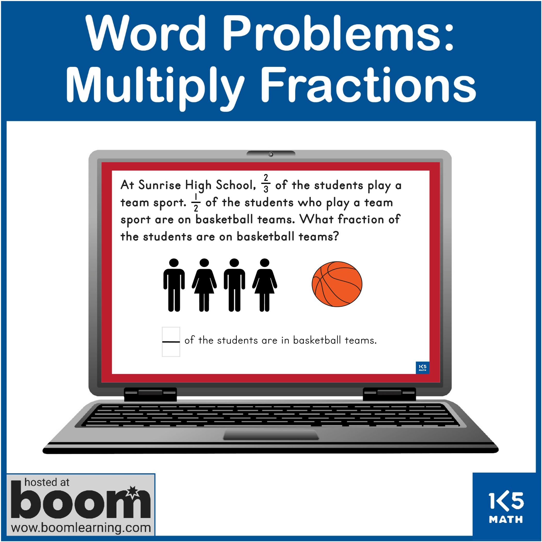 Boom Cards: Multiply Fractions