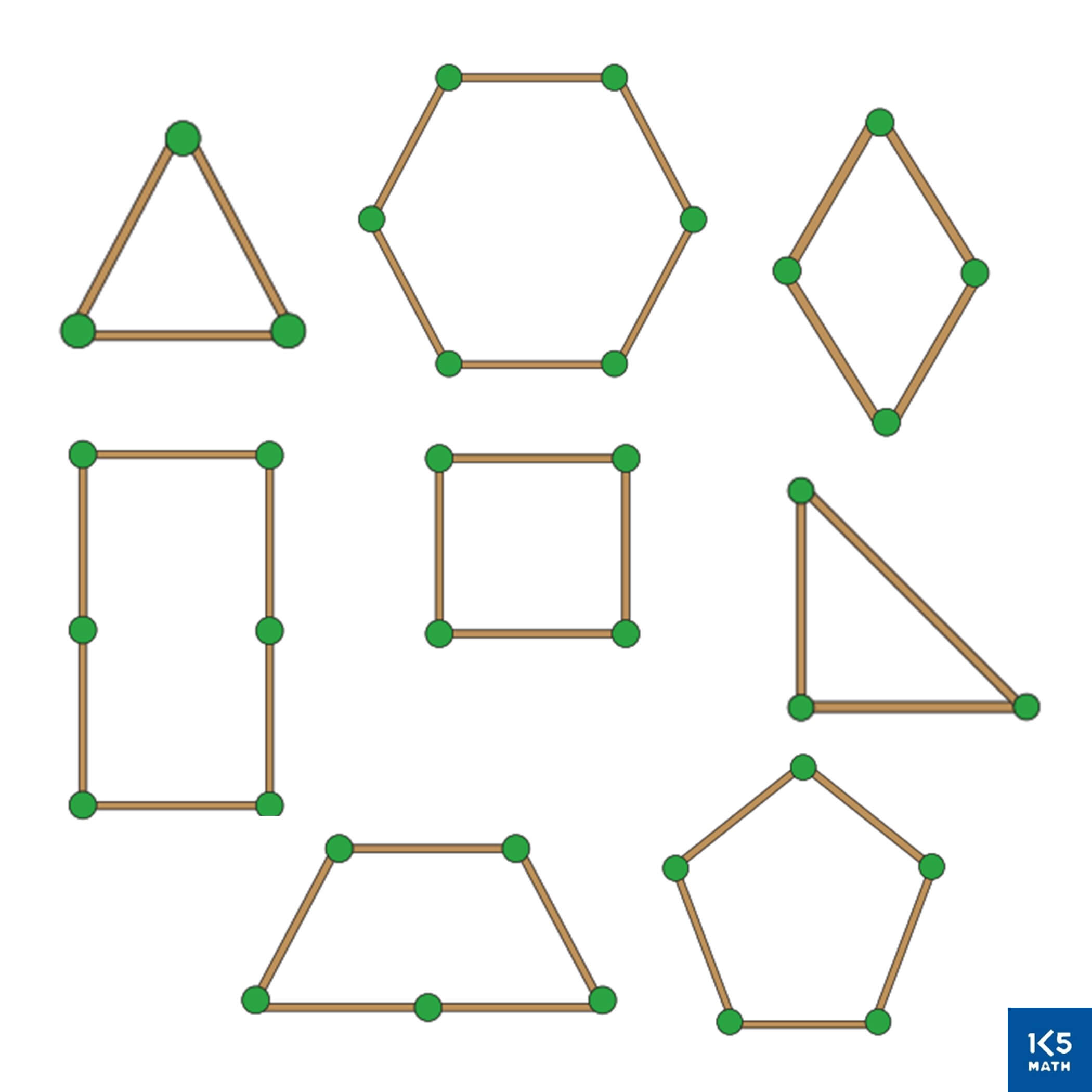 Building 2D Shapes from Toothpicks