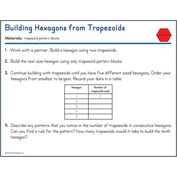 Building Hexagons from Trapezoids