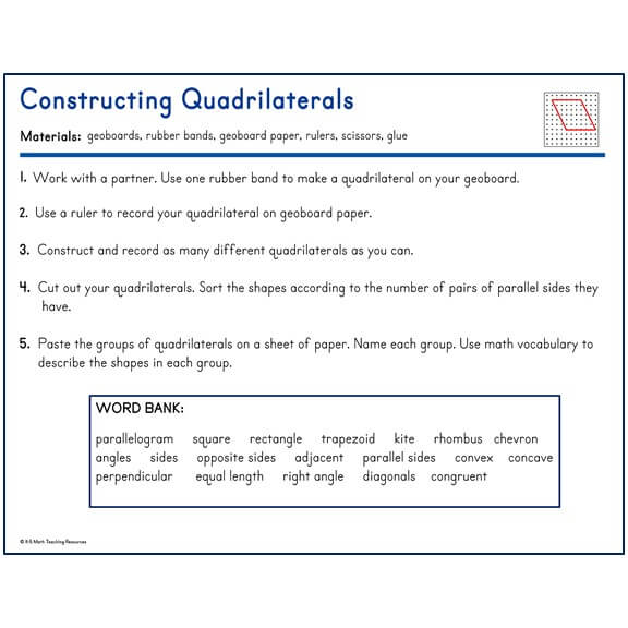 Constructing Quadrilaterals