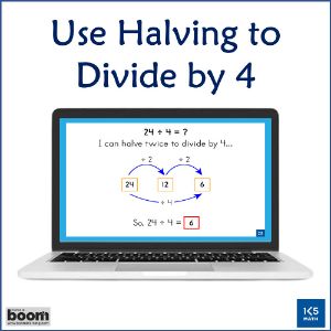 Use Halving to Divide by 4 Boom Cards
