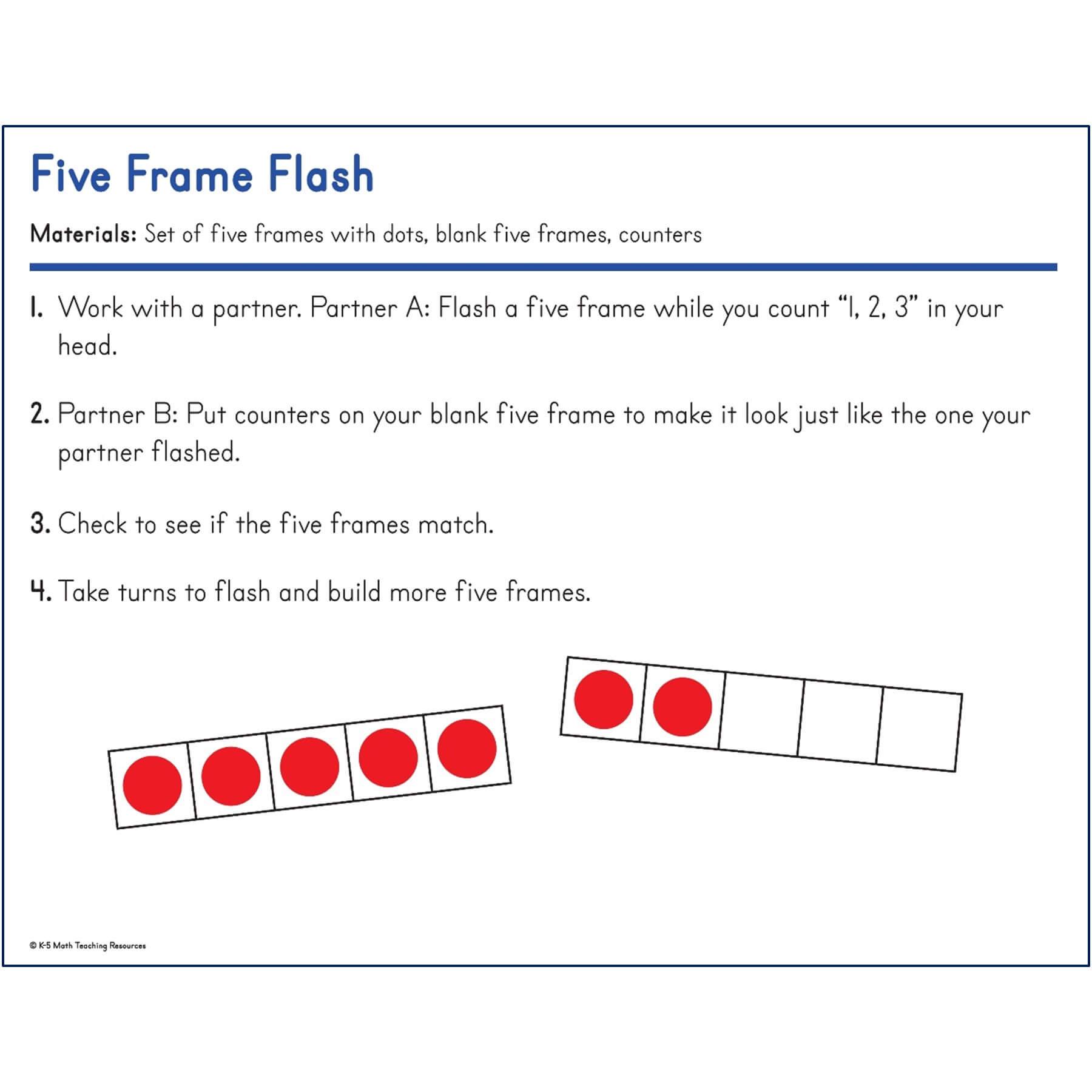 Five Frame Flash K.CC.B.4