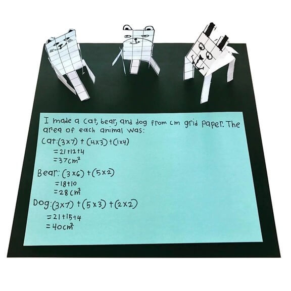 Grid Paper Animals Student Work