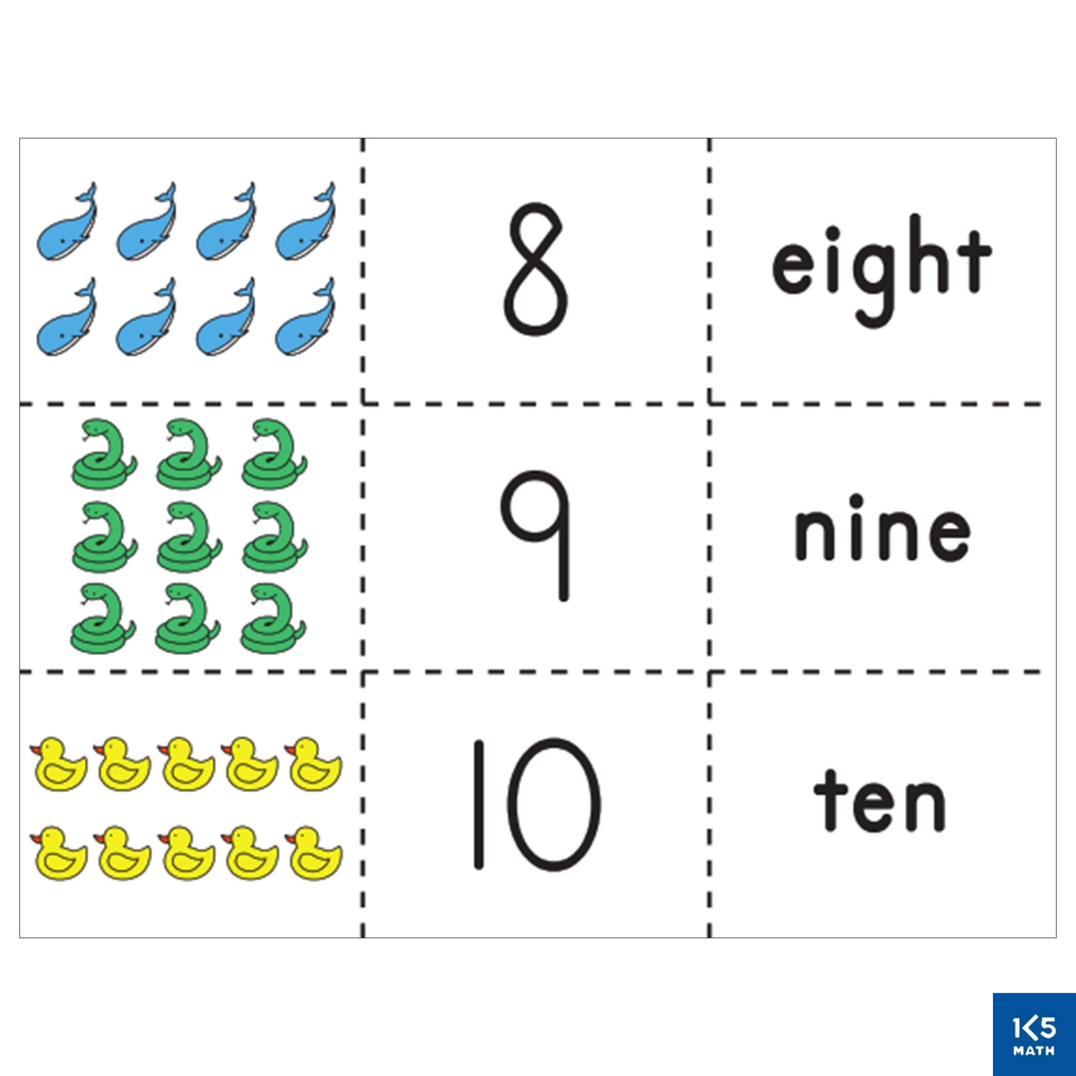 Picture, Numeral, Word Cards (Set 2)
