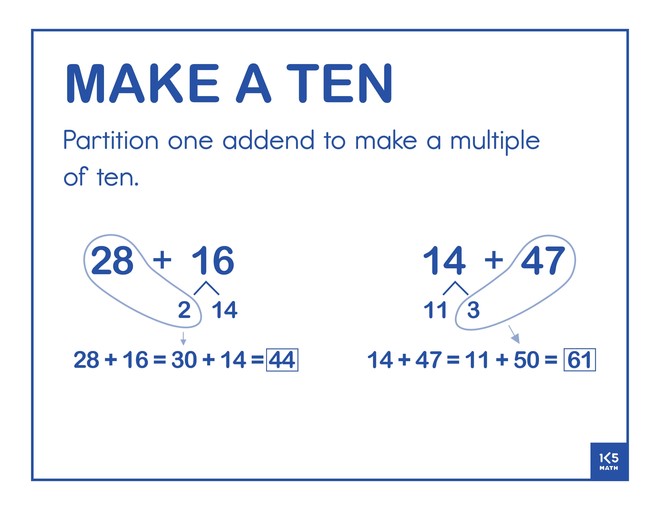 Make a Ten 2-Digit Addends