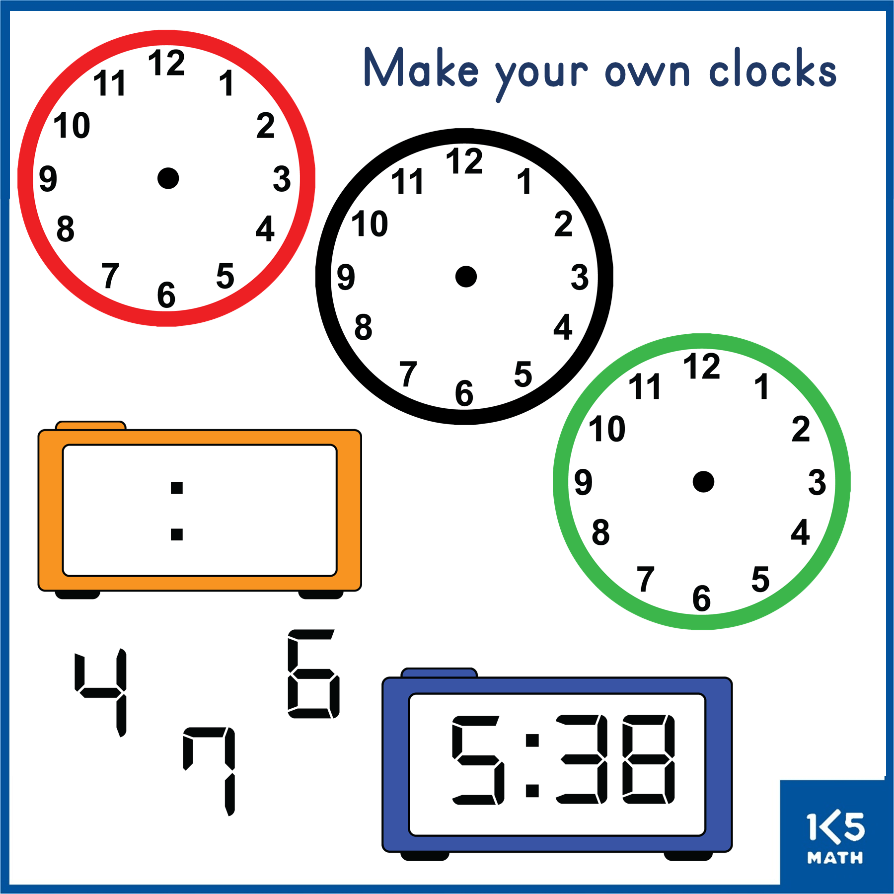 Make Your Own Clocks Bonus Clip Art