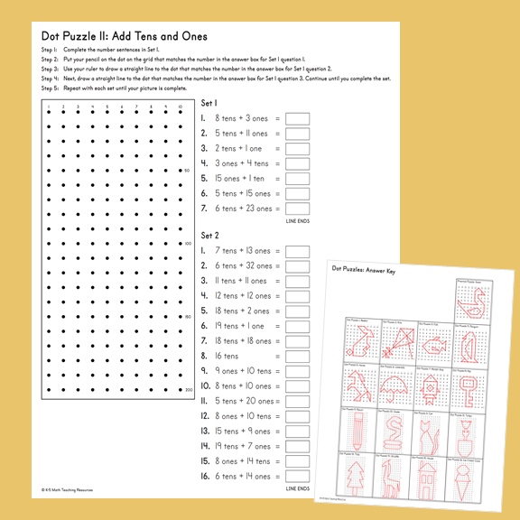 Dot Puzzles on the 100 and 200 dot grid