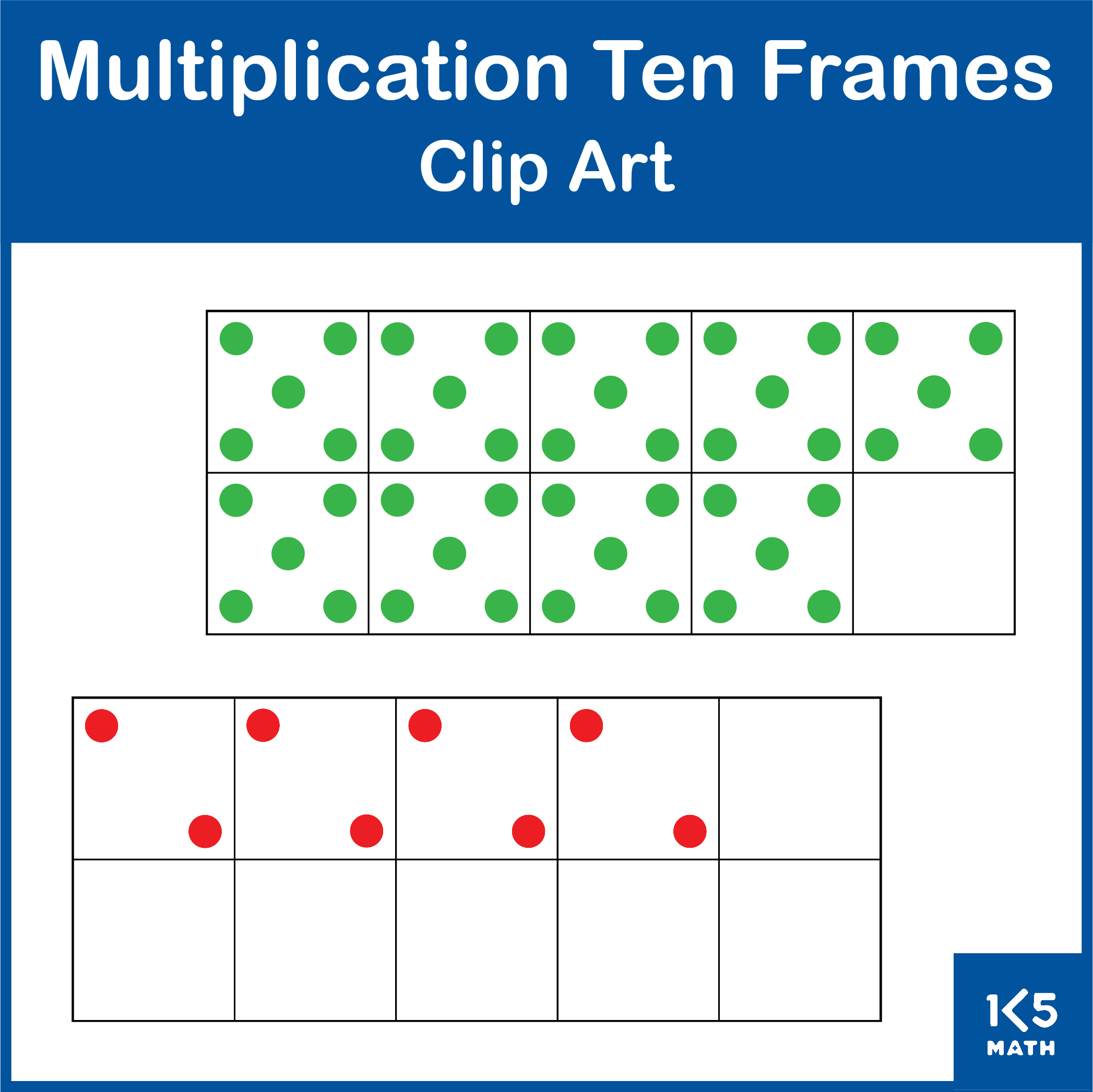 Multiplication 10 Frames Clip Art