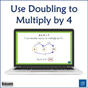 Use Doubling to Multiply by 4 Boom Cards