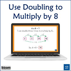 Use Doubling to Multiply by 8 Boom Cards