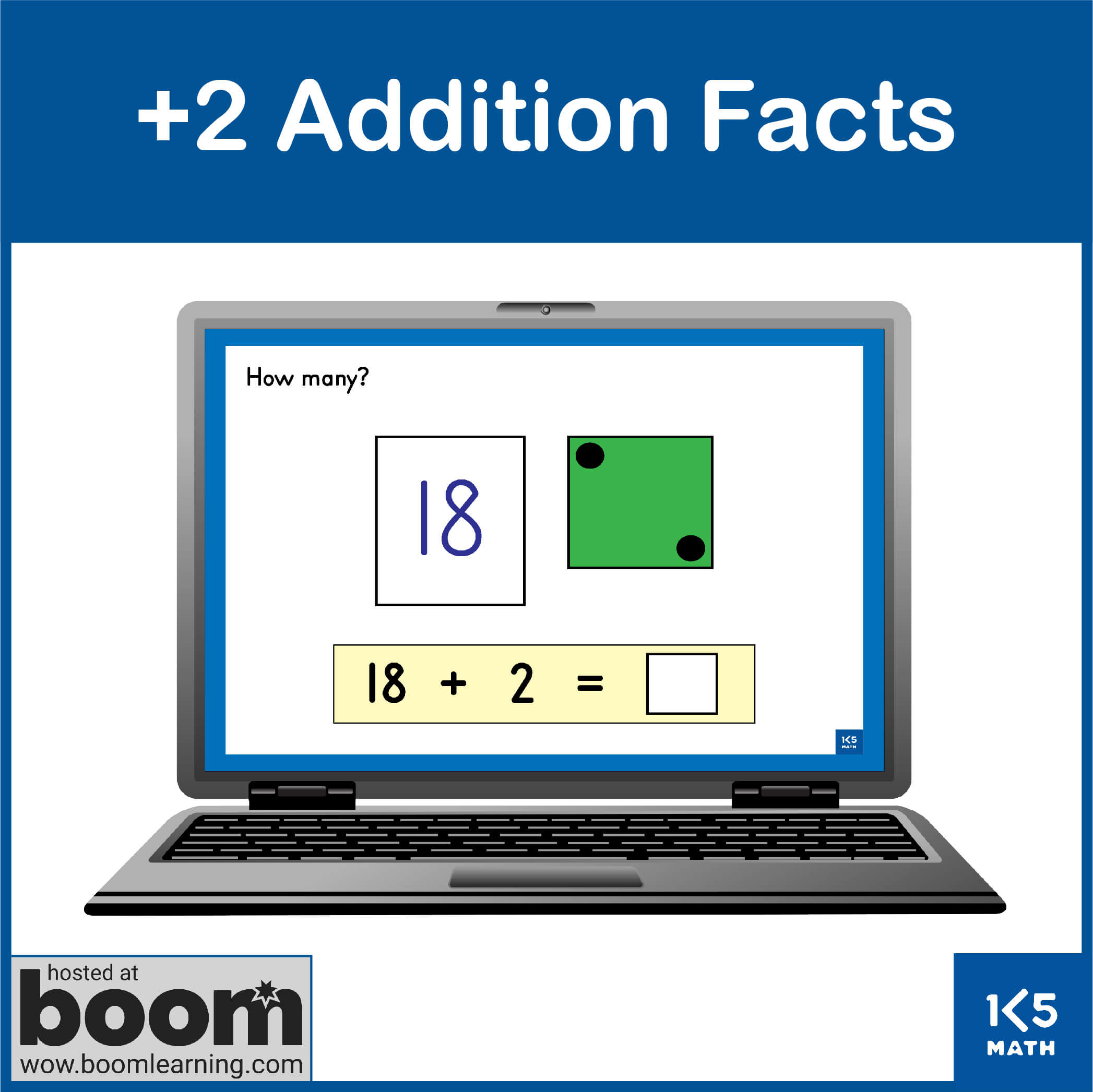 +2 Addition Facts Boom Cards