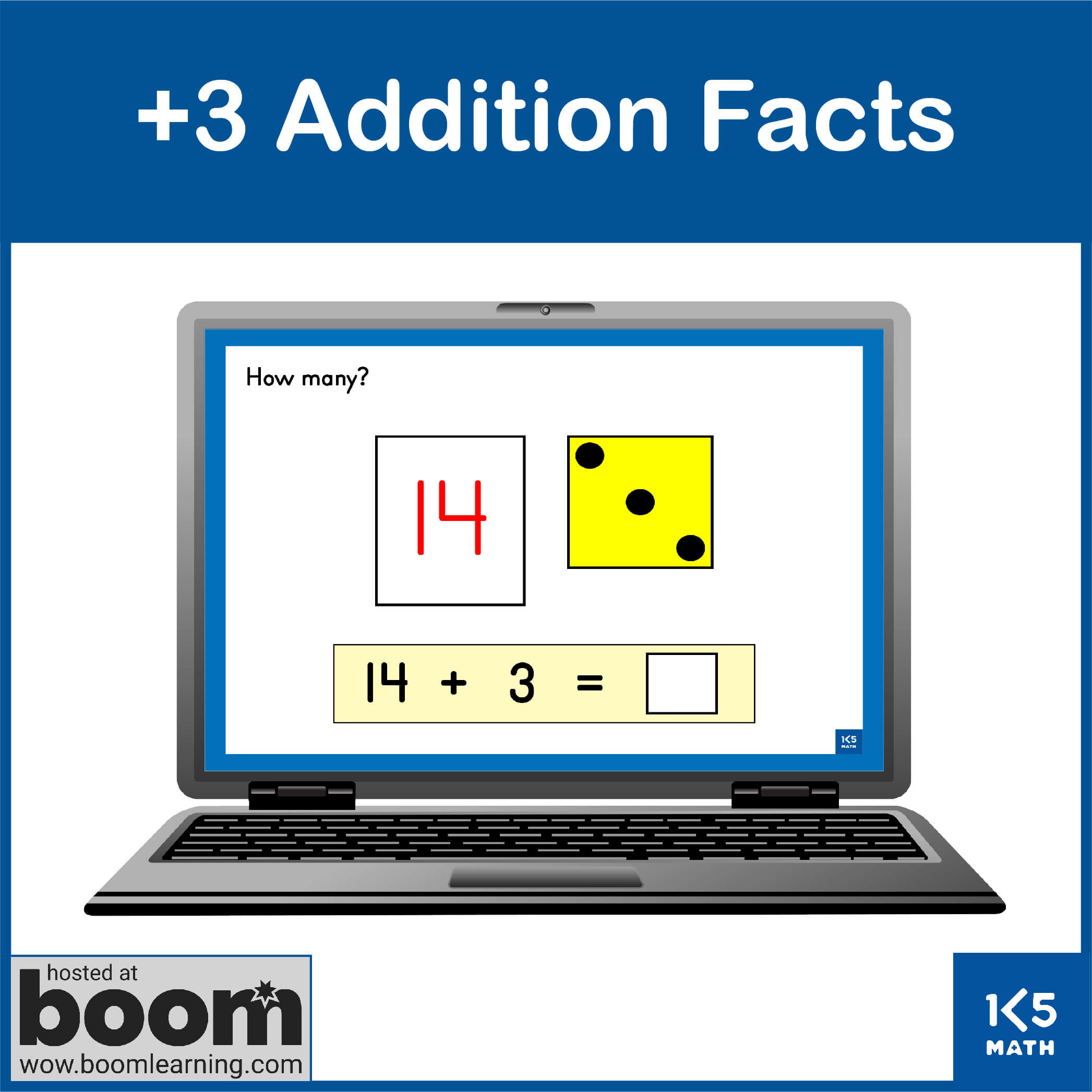 +3 Addition Facts Boom Cards