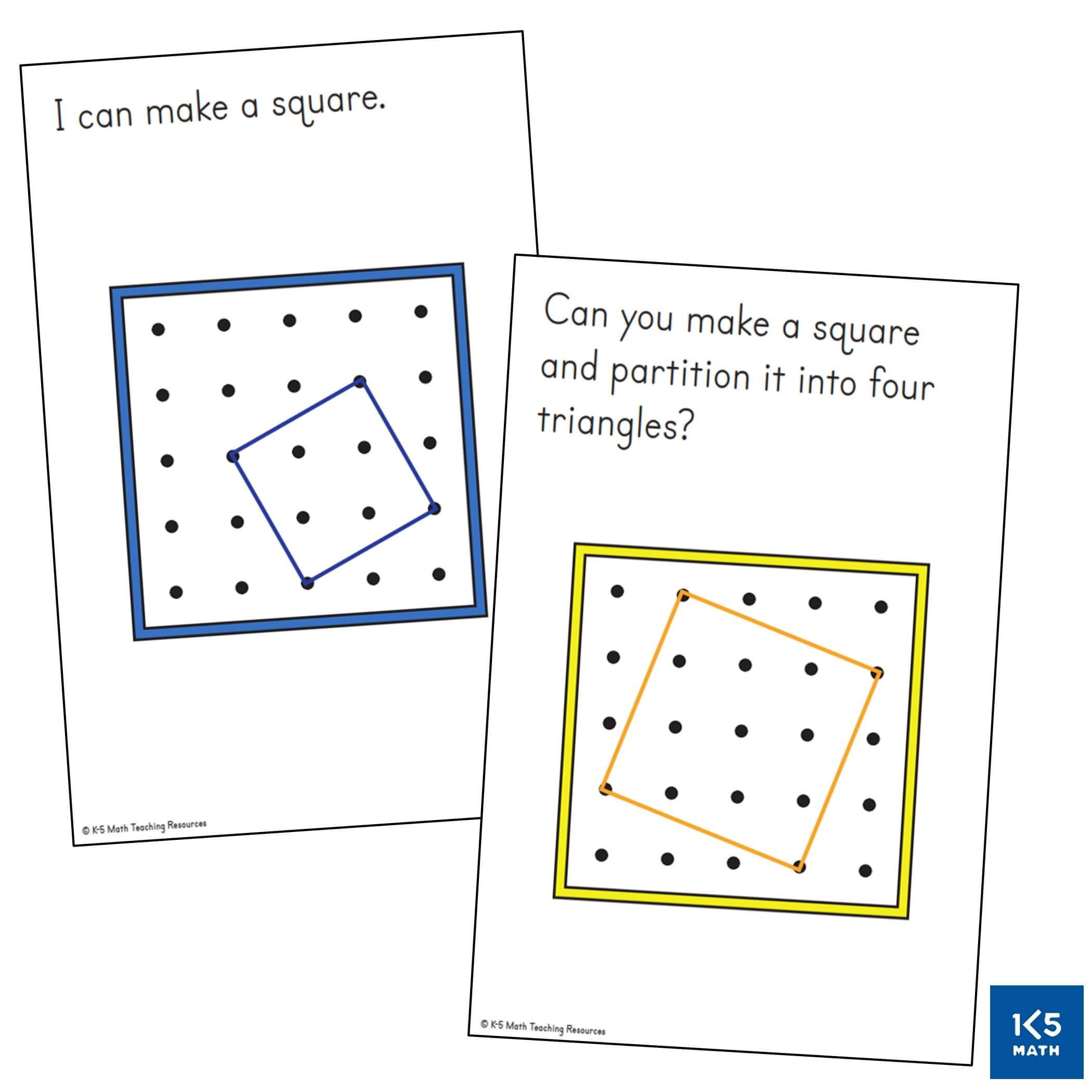 Geoboard Task Cards from Building Spatial Reasoning eBook