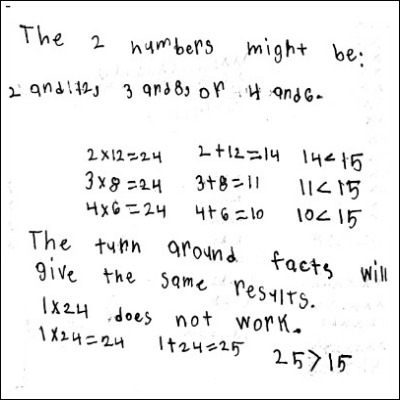 3rd Gd Math Journal Task 17