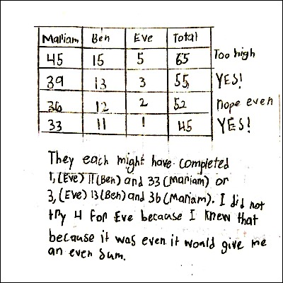 4th Grade Math Journal Task 6