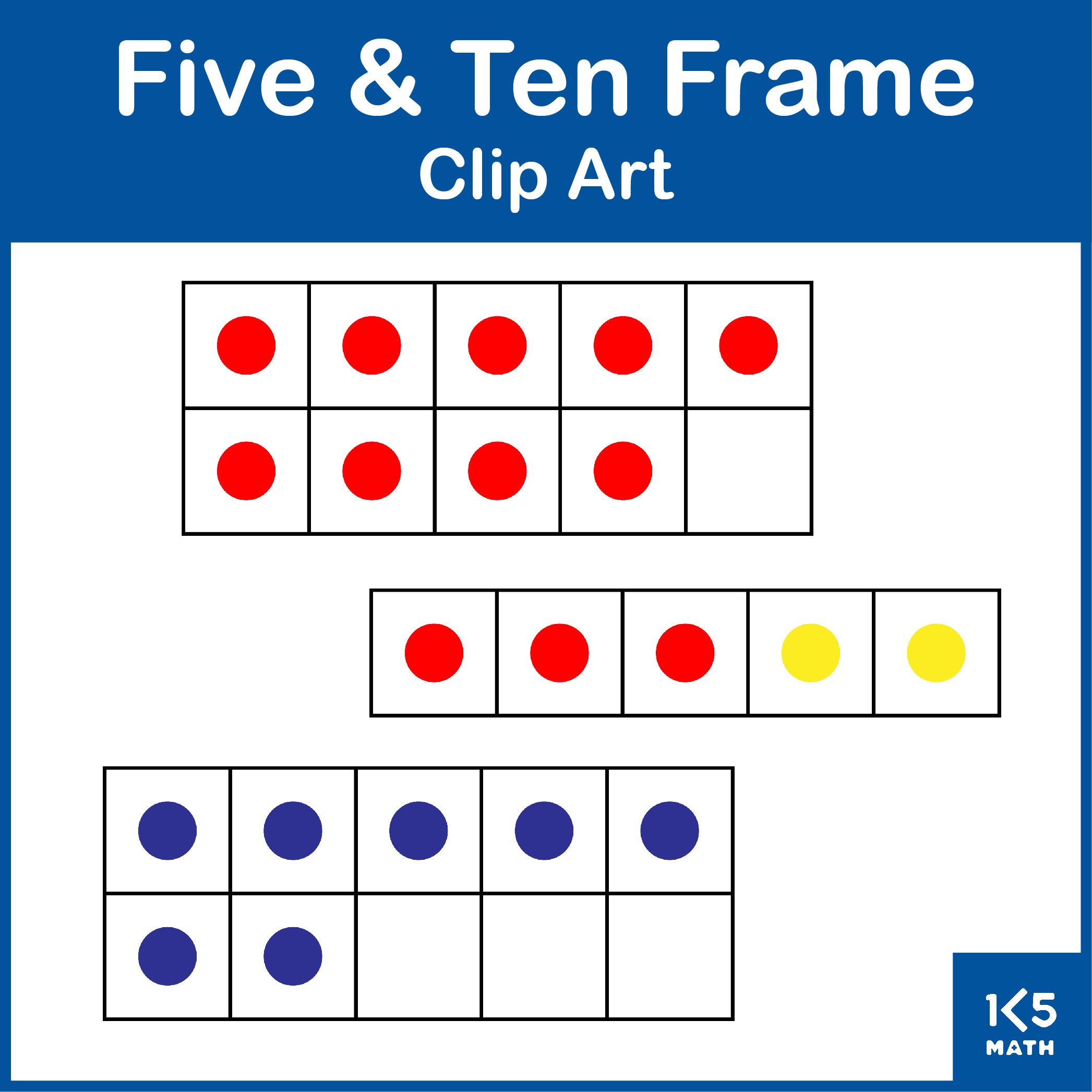 Five and Ten Frames Clip Art