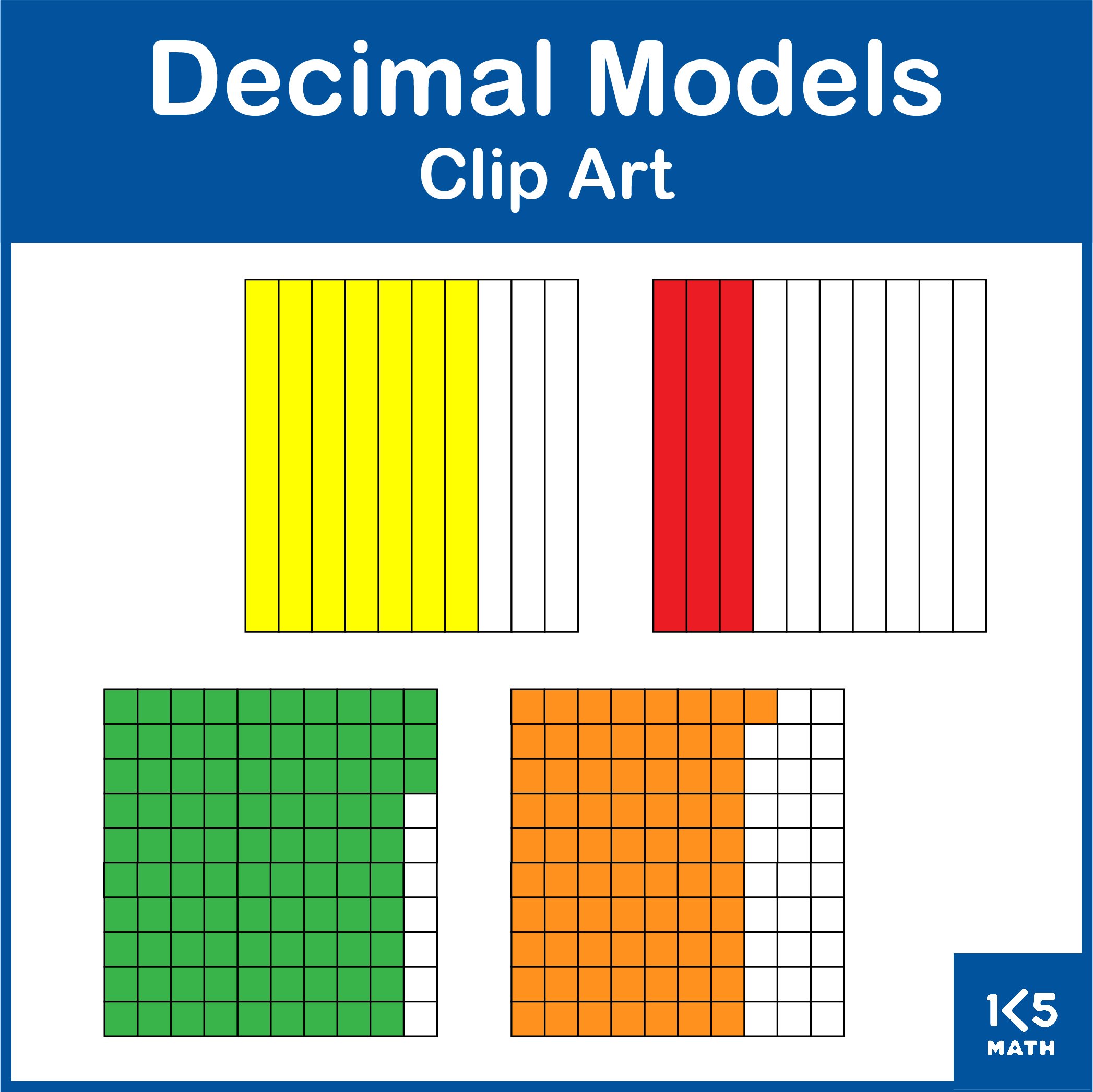 Decimals Models Clip Art