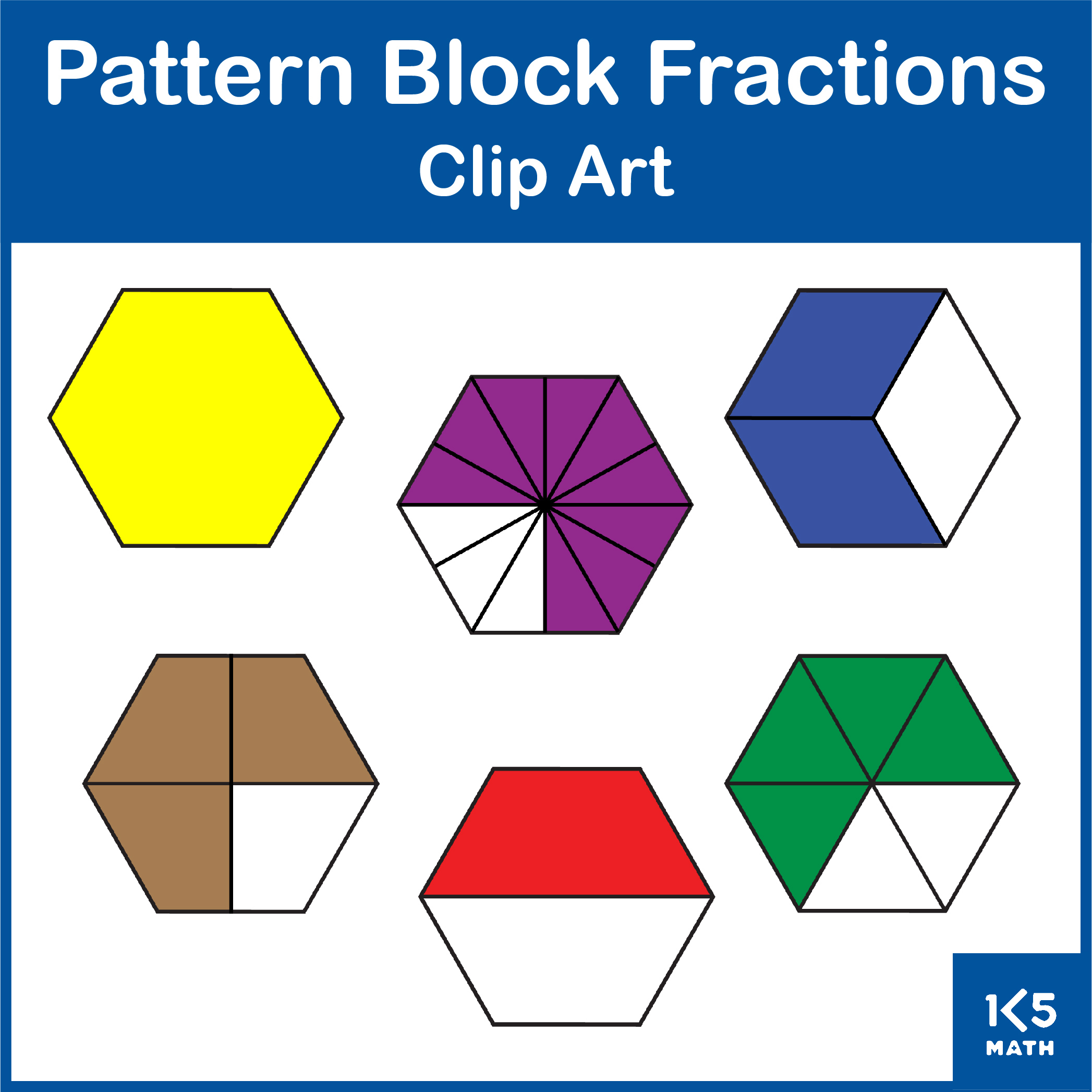 Pattern & Fraction Blocks Clip Art
