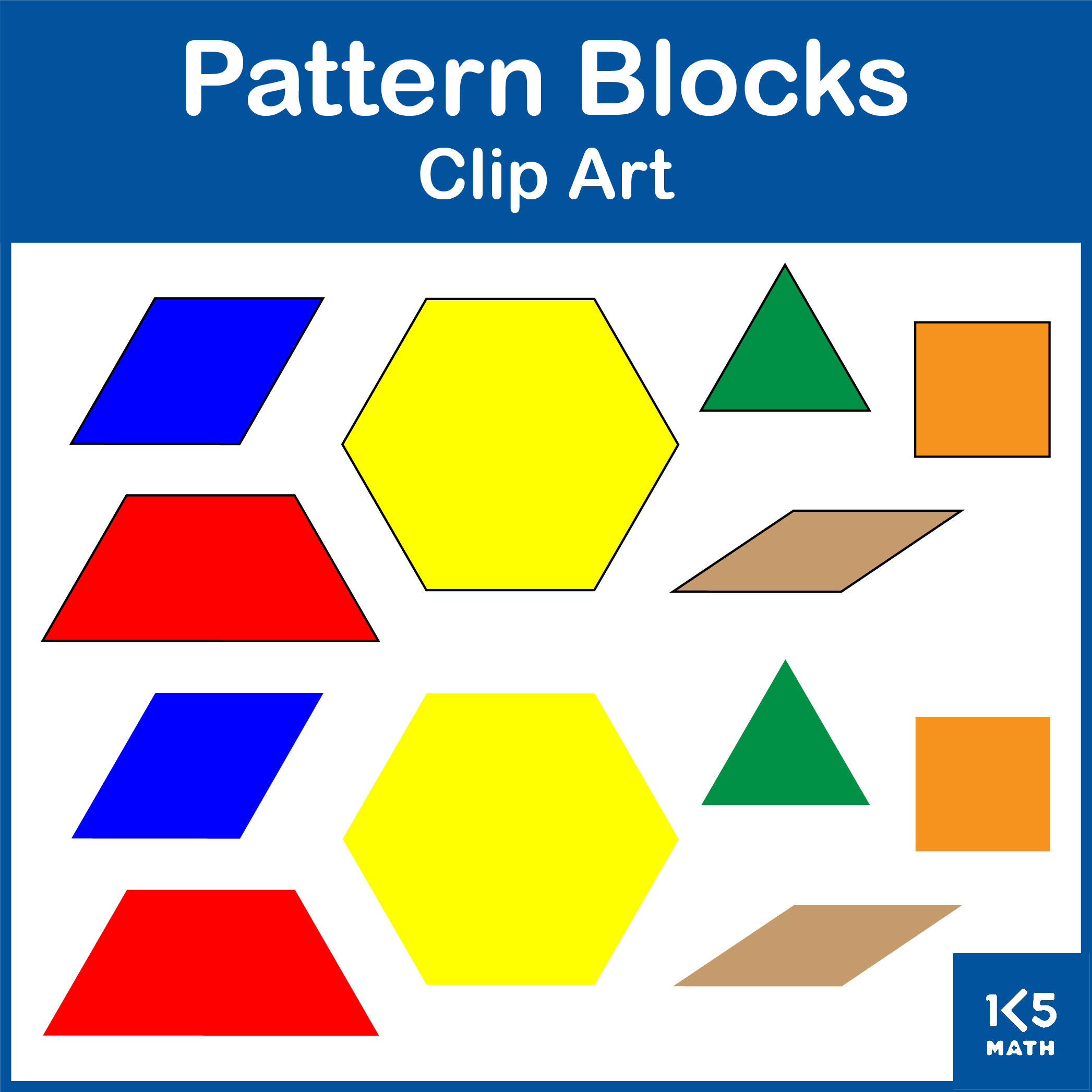 Pattern Blocks Clip Art Set