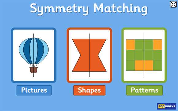Geometry Interactive Whiteboard Resources: Symmetry Matching